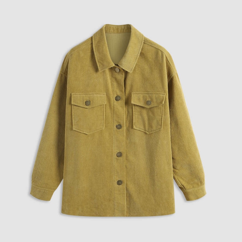 Zara Oversized Corduroy Shirt Sz XS perfect condition / gold olive color